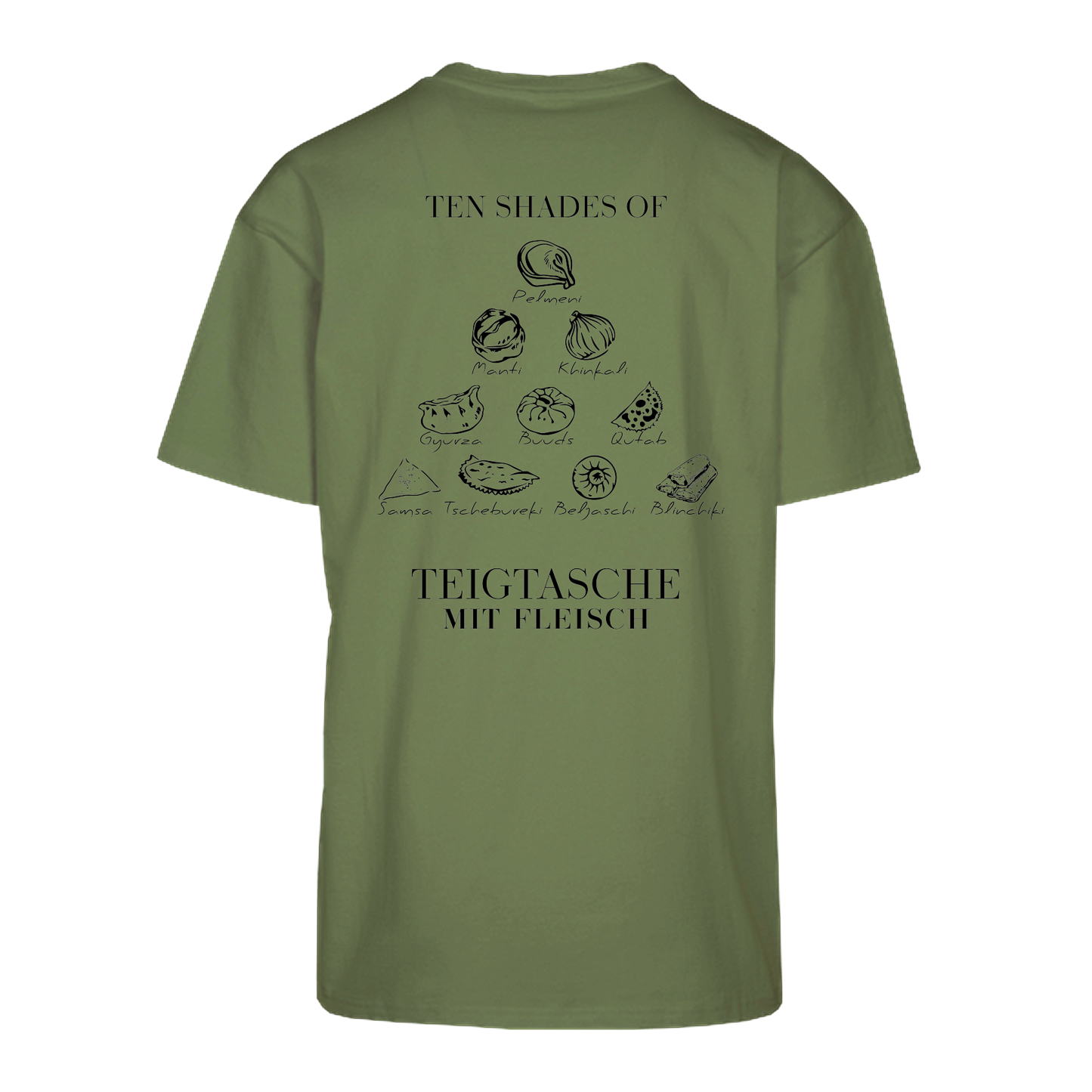 Rusak "10 Shades of Teigtasche mit Fleisch" T-Shirt